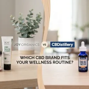 Joy Organics vs CBDistillery CBD Comparison | Calmly Rooted A side-by-side comparison of Joy Organics CBD products and CBDistillery tinctures for daily wellness routines.