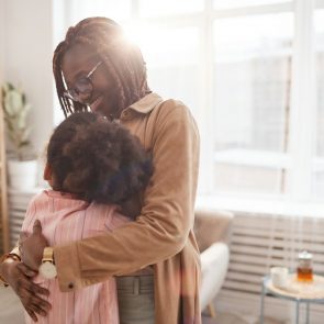 Two person hugging each other