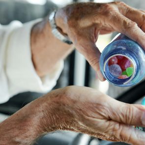 Stress Anxiety Supplements | Calmly Rooted Old person holding a plastic cup